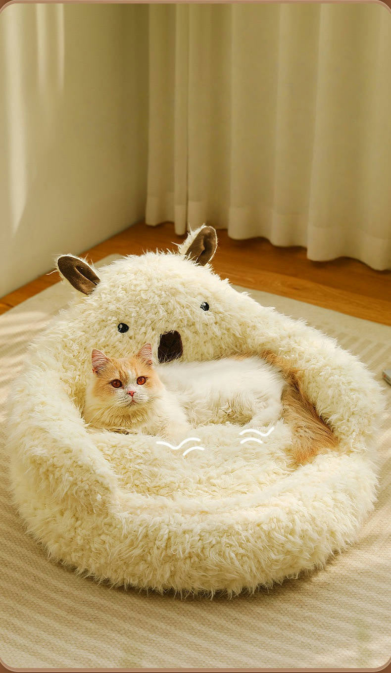 HoMings Pet Cozy Alpaca Bed