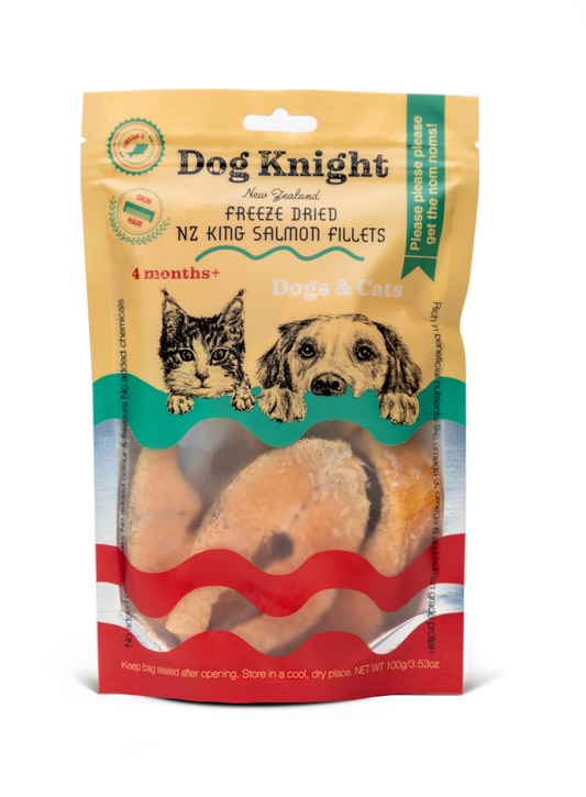 Dog Knight Freeze Dried King Salmon Fillets 100g