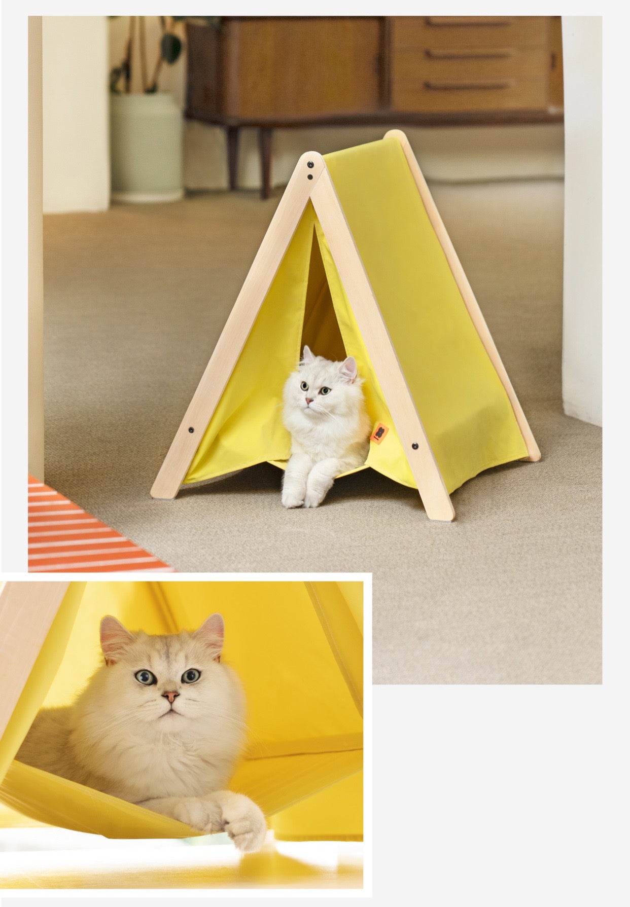 PRE-ORDER Mewoofun Pet Teepee Cat Sturdy Hammock Bed House Portable Folding Tent