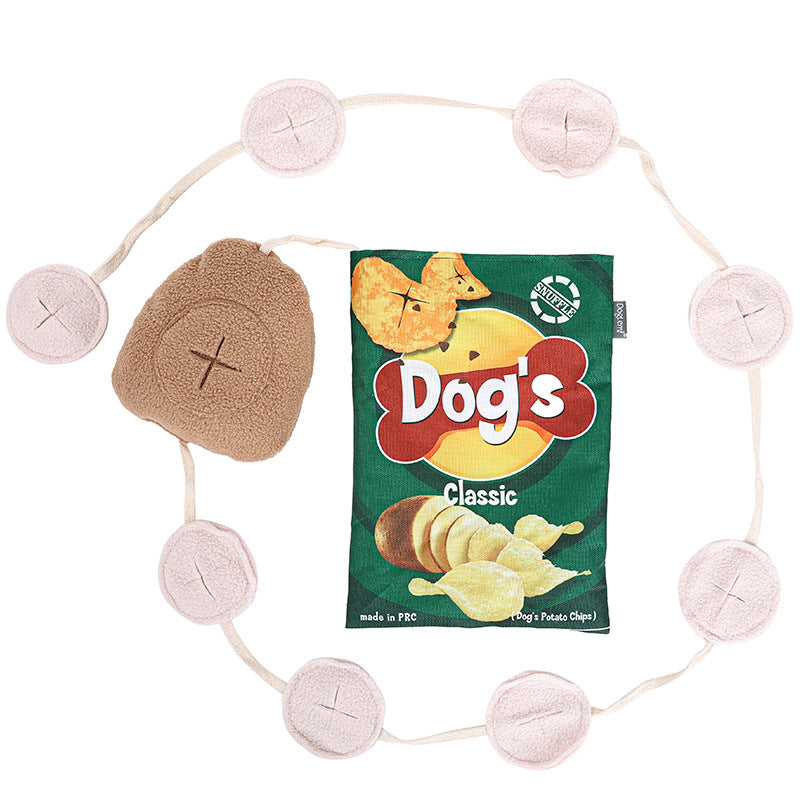 HoMings Pet Chips Snuffle Toy for Dog Squeaky Potato Inside