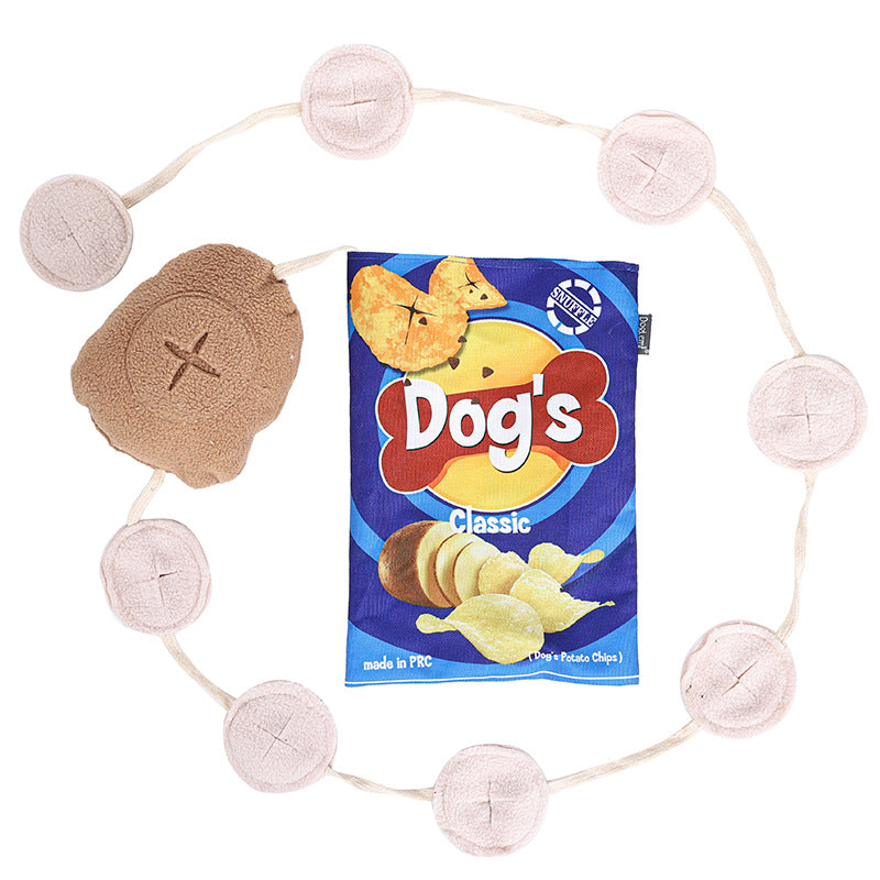 HoMings Pet Chips Snuffle Toy for Dog Squeaky Potato Inside