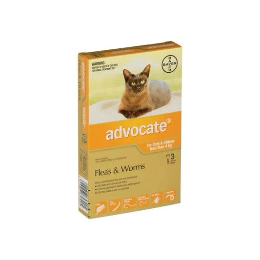 Advocate Flea Treatment For Cat 0-4kg (3 Packs)