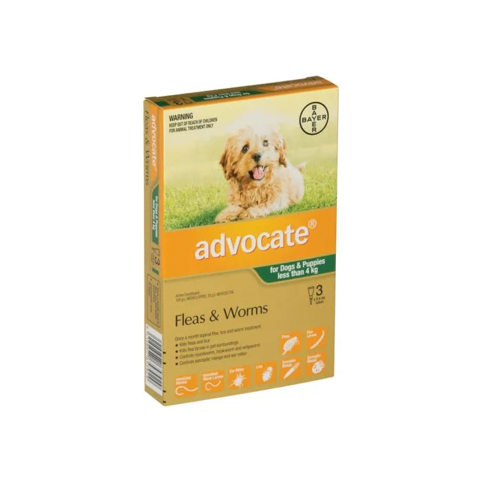 Advocate Flea Treatment For Dog 0-4kg (3 Packs)