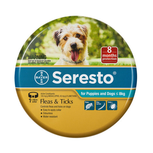 Seresto Flea & Tick Collar for Puppy & Small Dog 0-8kg