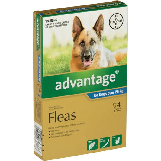 Advantage Flea Treatment For Dog over 25kg (4 Packs)