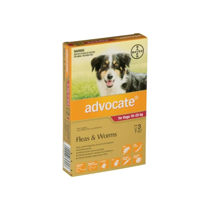 Advocate Flea Treatment For Dog 10-25kg (3 Packs)