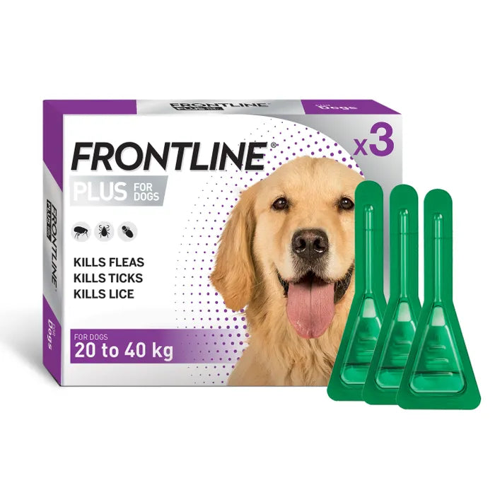 Frontline Plus Flea Treatment For Dog 20-40kg (3 packs)