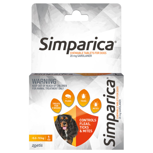 Simparica Flea Treatment For Dog 5.1-10kg (1 Pack)