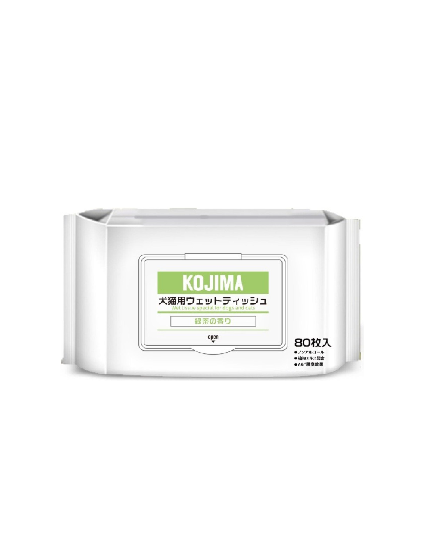 KOJIMA Pet Cleaning Wipes Green - Green Tea