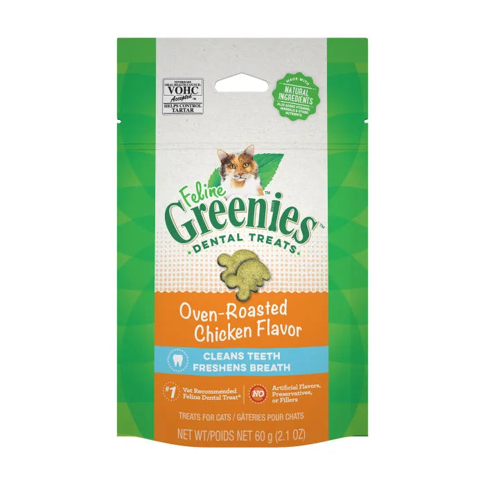 Greenies Dental Treat Oven Roasted Chicken for Cat 60g