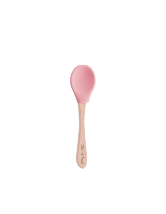 CHICHI PAWS Reusable Silicone Spoon for Cat/Dog Rose