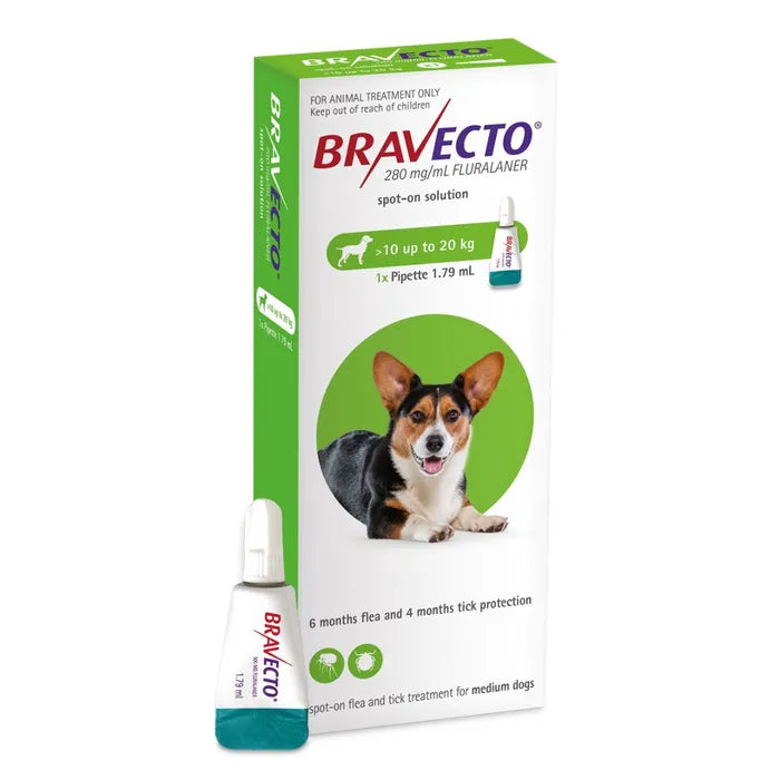 Bravecto Flea Treatment Spot-on For Dog 10-20kg