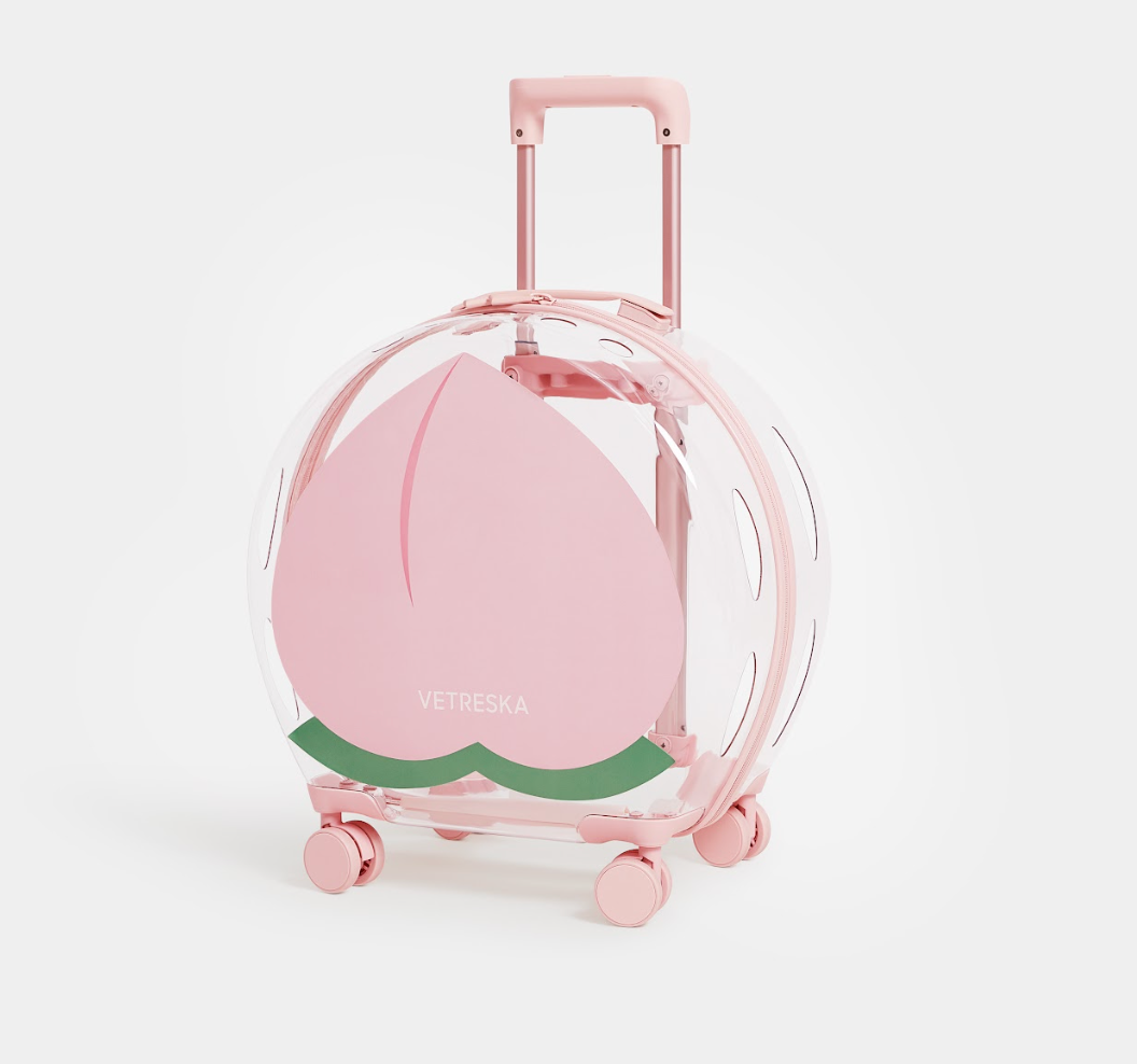 VETRESKA Bubble Pets Luggage (Peach)