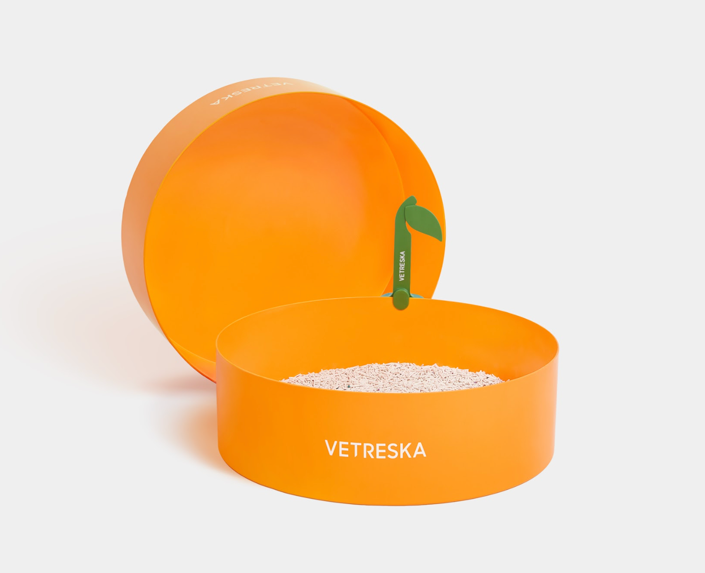 VETRESKA Tangerine Cat Litter Tray