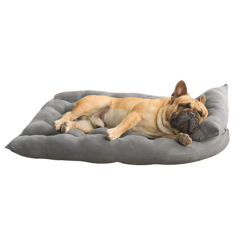 iBeans Suede Fabric Pet bedding - Grey Large