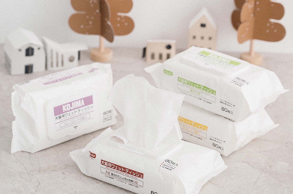 KOJIMA Pet Cleaning Wipes Green - Green Tea