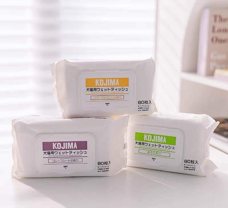 KOJIMA Pet Cleaning Wipes Green - Green Tea