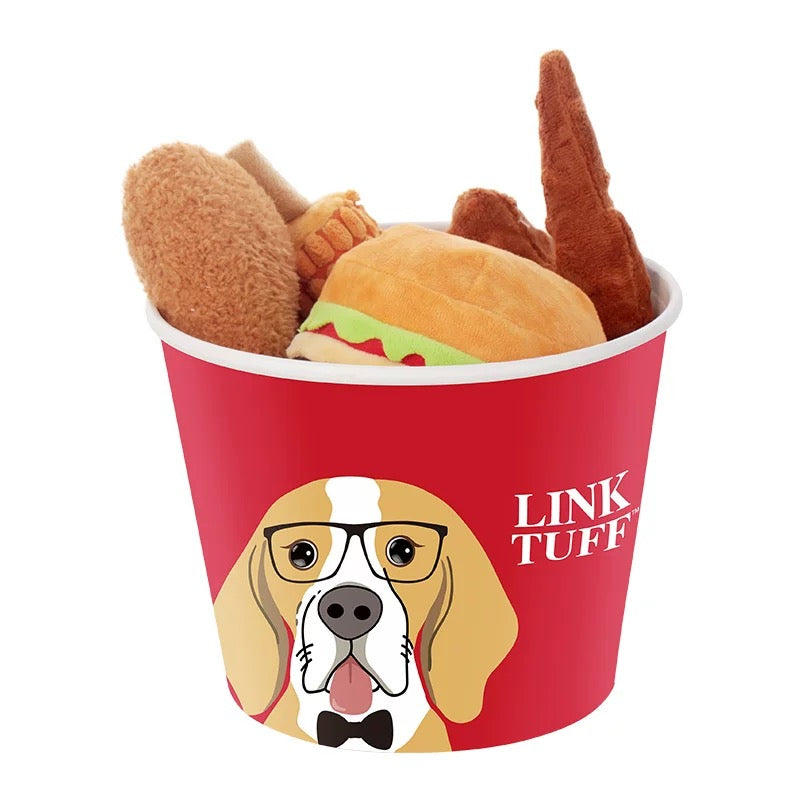 LinkTuff Fast Food Plush Dog Toy