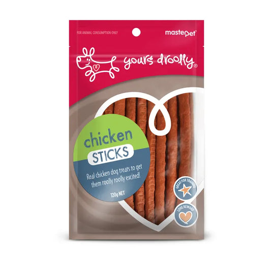 Yours Droolly  Dog Treats Chicken Sticks 120g