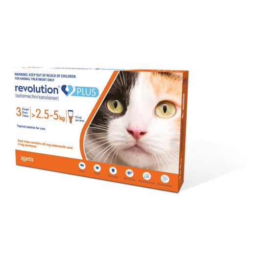 Revolution Flea Treatment for Cat 2.6-5kg (3 packs)