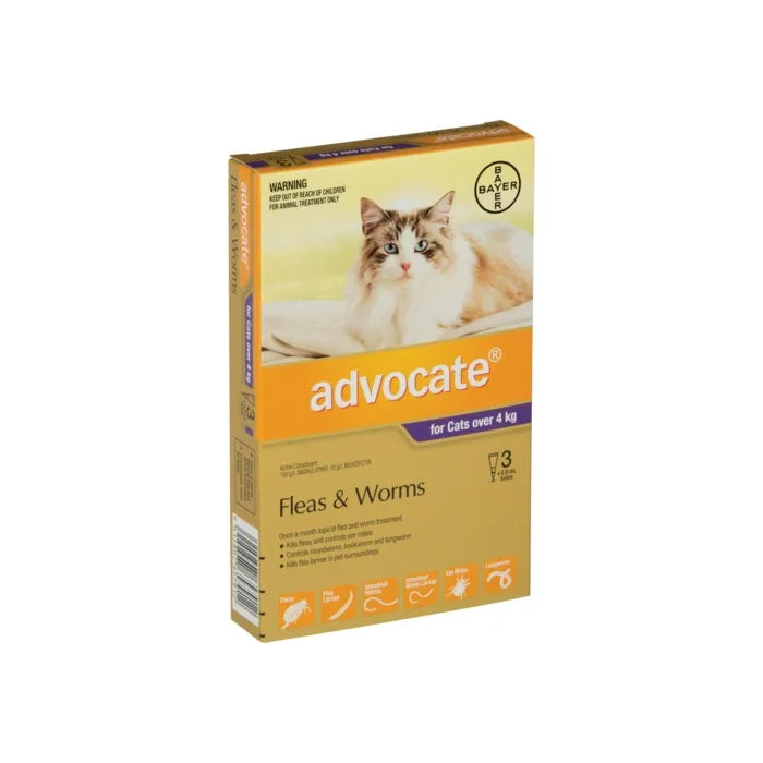 Advocate Flea Treatment For Cat over 4kg (3 Packs)