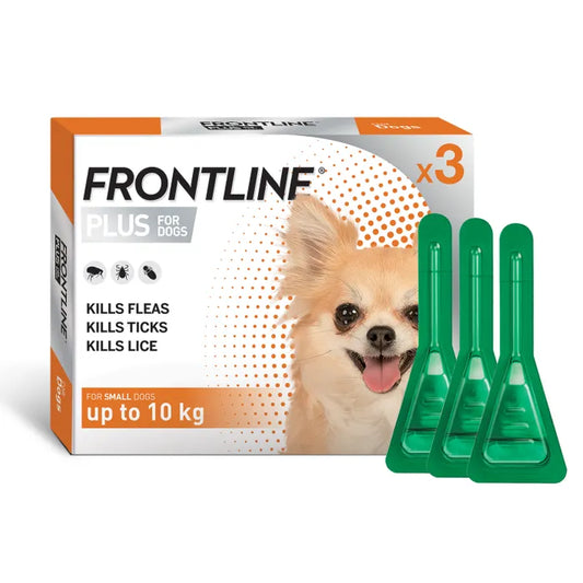 Frontline Plus Flea Treatment For Dog under 10kg (3 packs)