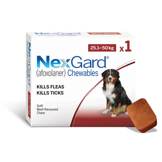 Nexgard Chewable Tablet Flea & Tick Treatment 25.1-50kg (1 pack)