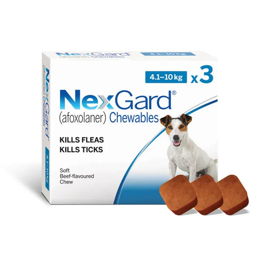 Nexgard Chewable Tablet Flea & Tick Treatment 4.1-10kg (3 packs)